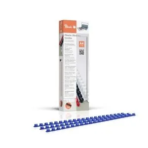 Peach  Plastikbinderücken A4 | 6mm | 25 Blatt | 100 Stück | blau | PB406-04 