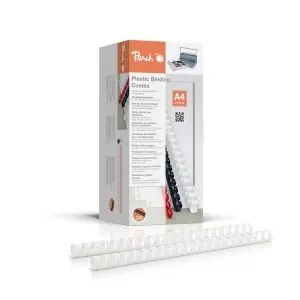 Peach  Binderücken 16mm, für je 145 Blatt A4, weiss, 100 Stück - PB416-01 