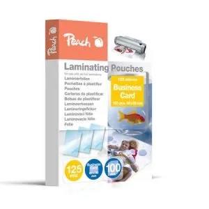 Peach  Laminierfolie 60x90mm Business Card | 125 mic | 100 St. | glänzend | kompatibel mit Laminiergeräten aller Markenhersteller | PP525-08 