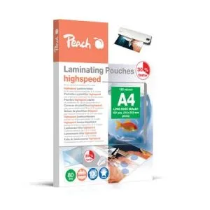 Peach  Laminierfolie A4 | 80 mic | 100 St. | HighSpeed | geeignet für alle A3 Laminiergeräte | PP580-22 